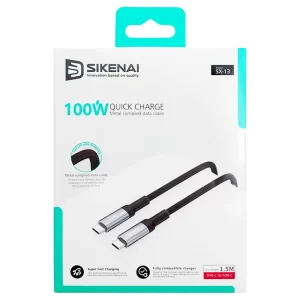 کابل تبدیل USB-C به USB-C سیکنای مدل SX-13 طول 1متر