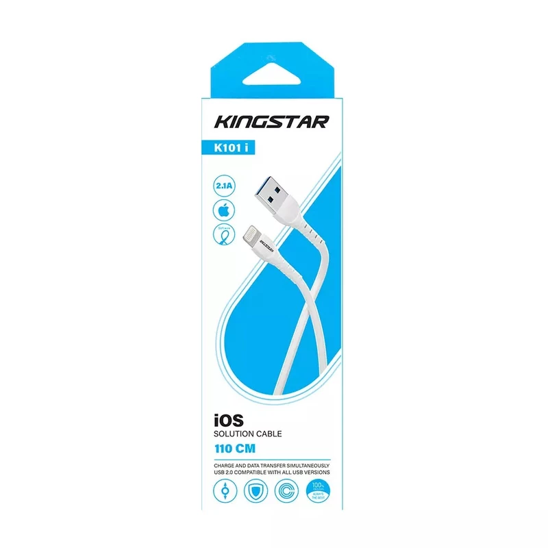 کابل تبدیل USB به لایتنینگ کینگ استار مدل K101i طول 1.1 متر