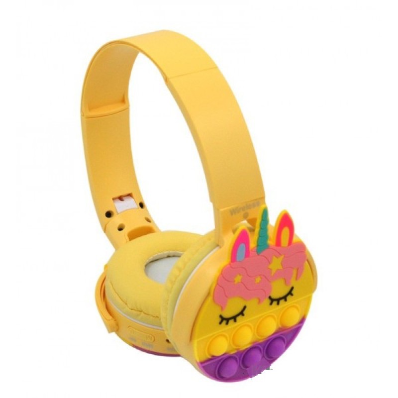 هدفون بلوتوث رنگین کمانی طرح اسب تک شاخ مدل P365