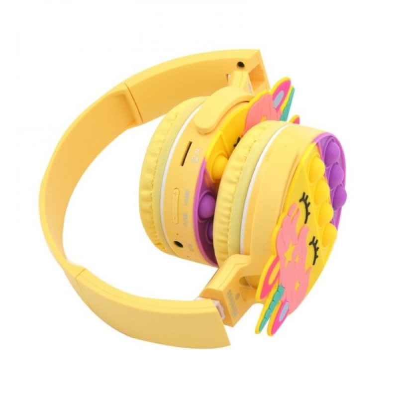 هدفون بلوتوث رنگین کمانی طرح اسب تک شاخ مدل P365