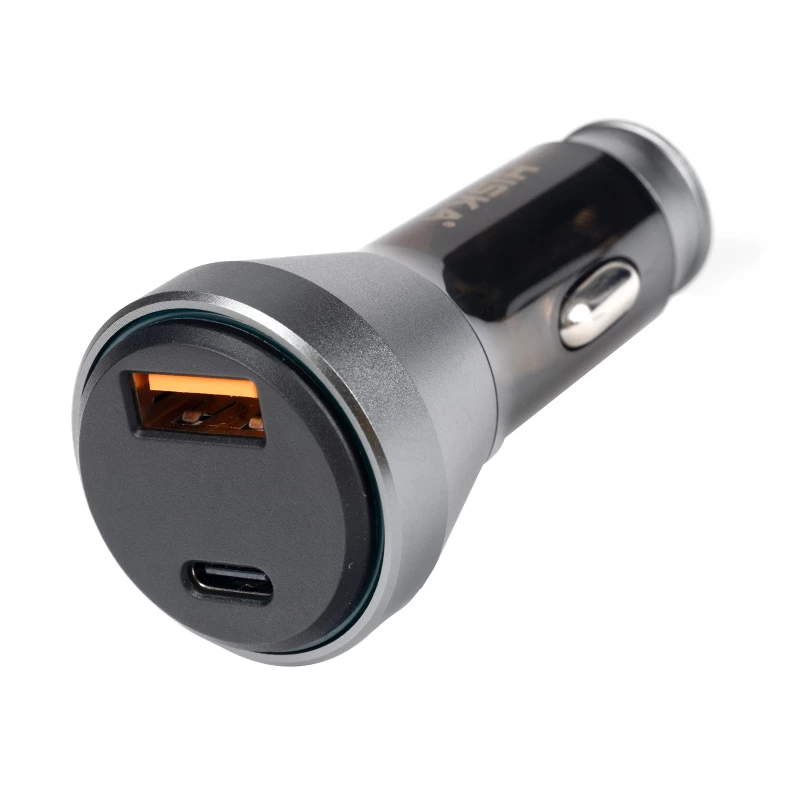 شارژر فندکی هیسکا مدل HCC-319 به همراه کابل تبدیل USB-C