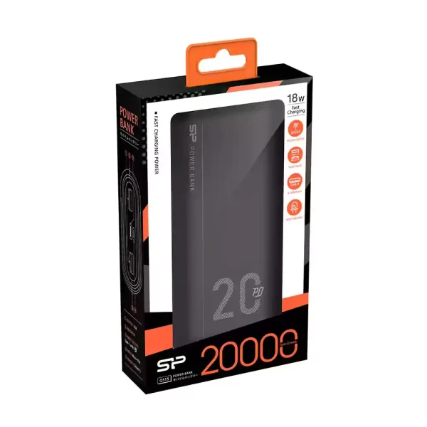 پاوربانک سیلیکون پاور مدل QS15 ظرفیت 20000 میلی آمپر ساعت