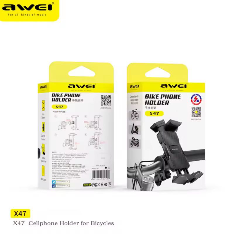 پایه نگهدارنده گوشی مخصوص موتور و دوچرخه اوی Awei X47