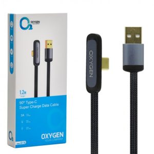 کابل USB به Type-C اکسیژن OXYGEN LX-16 سری 90 درجه