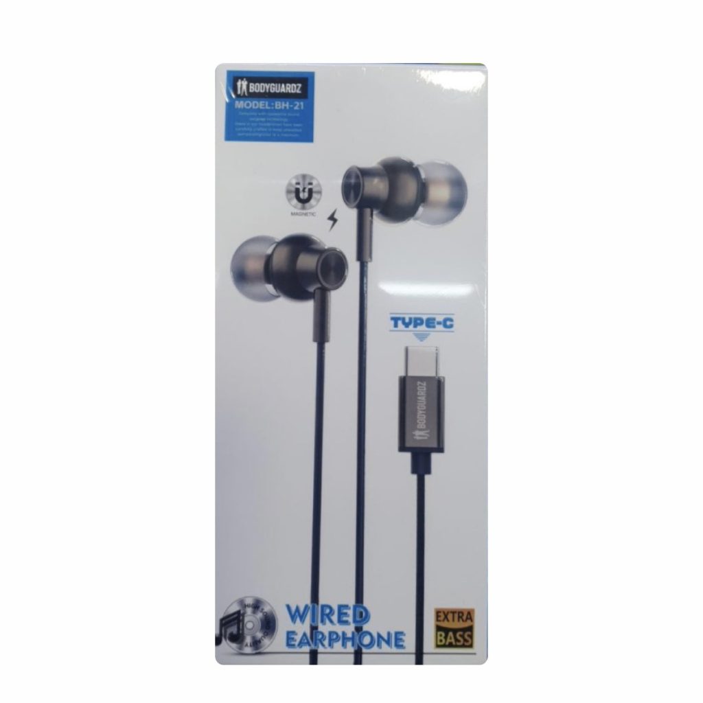 هندزفری سیمی بادیگاردز مدل BODYGUARDZ BH-21 (تایپ سی)