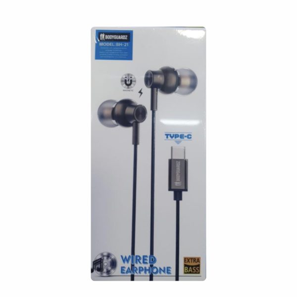 هندزفری سیمی بادیگاردز مدل BODYGUARDZ BH-21 (تایپ سی)