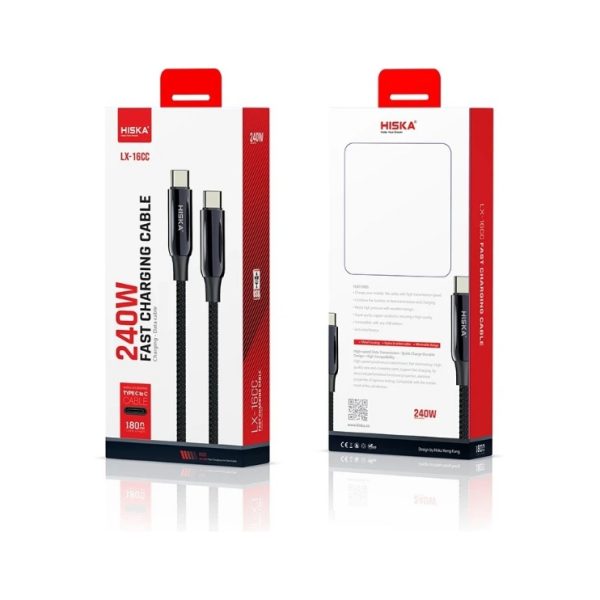 کابل Type-C به Type-C هیسکا مدل Hiska LX-16CC