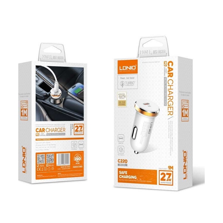 شارژر فندکی الدینیو مدل LDNIO C22Q