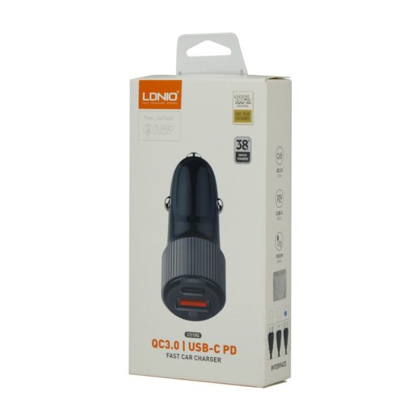 شارژر فندکی الدینیو مدل LDNIO C510Q