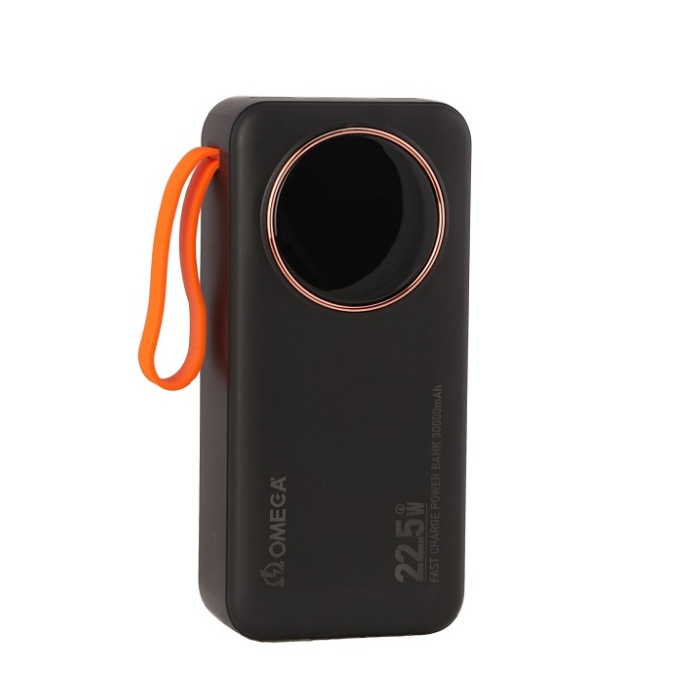 پاوربانک امگا مدل PB3001 همراه با 4 کابل ظرفیت 30000 میلیآمپر ساعت