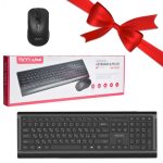کیبورد و ماوس بی سیم تسکو مدل TKM 7023W با سوییچ ممبران، Full Size، حروف حک شده فارسی